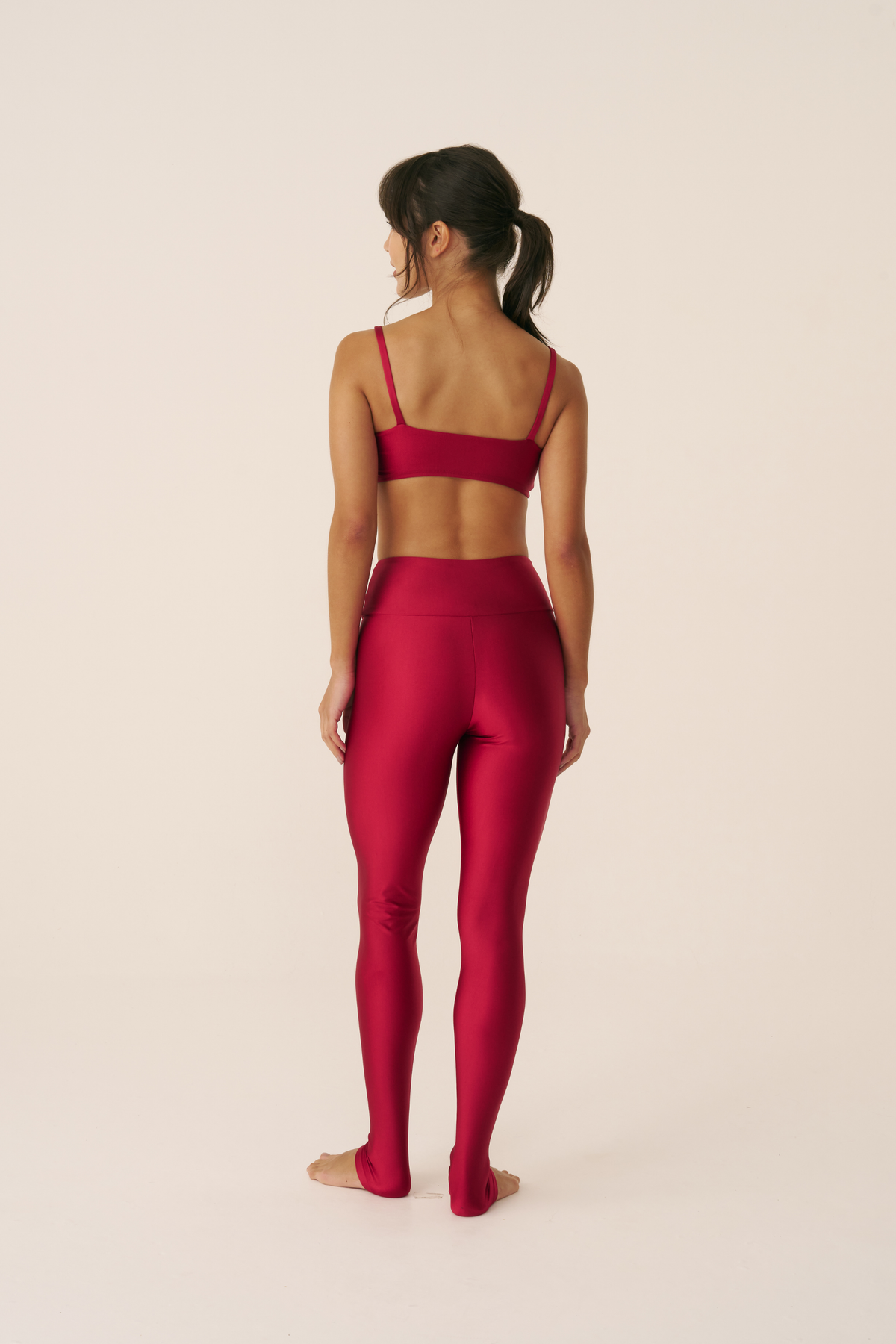 Legging High Lis Cherry