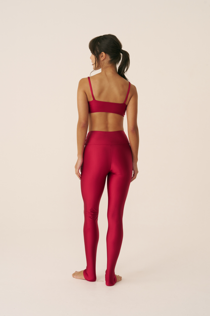 Legging High Lis Cherry