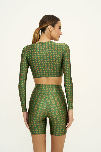 Top cropped manga longa Verve