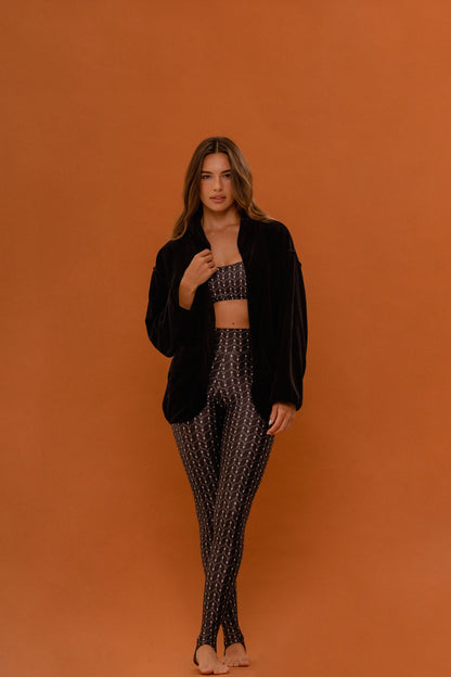 Comfort Black Coat - 100% Organic Cotton